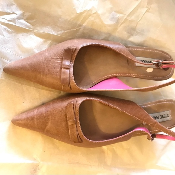 Steve Madden Leather Pointed Low Heel Shoes Size 9 Narrow Size Not on Shoe - Picture 2 of 13